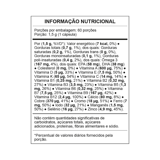 POLIÔMEGA® AZ - 60 Cápsulas de 1500mg