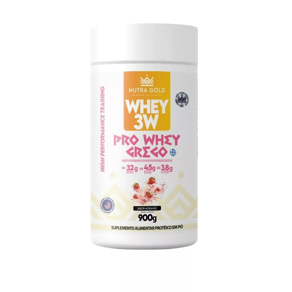 NUTRA WHEY GREGO MORANGO POTE - 900g