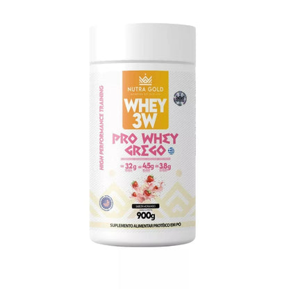 NUTRA WHEY GREGO MORANGO POTE - 900g