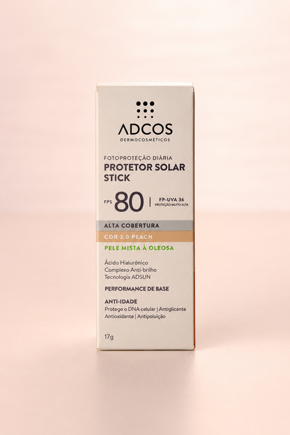Protetor Solar Stick FPS 80 - Pele Mista à Oleosa - ADCOS