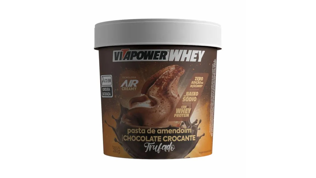 VITAPOWER®: Pasta de Amendoim Sabor Chocolate Crocante 280g