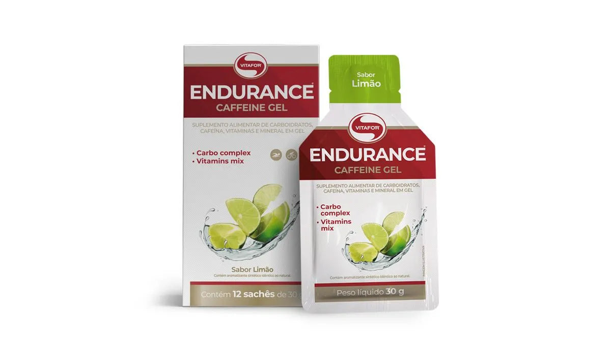 Endurance Caffeine gel - sachês 30g limão - Vitafor