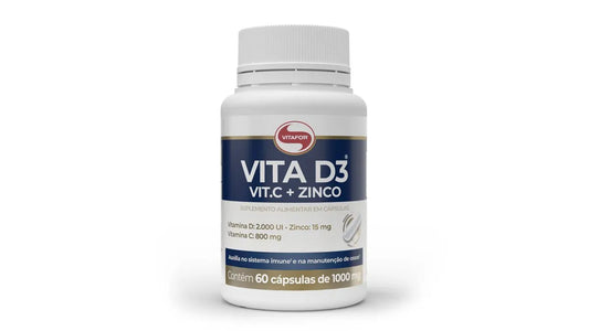 Vita D3 + C + Zinco - 60 Cap - Vitafor