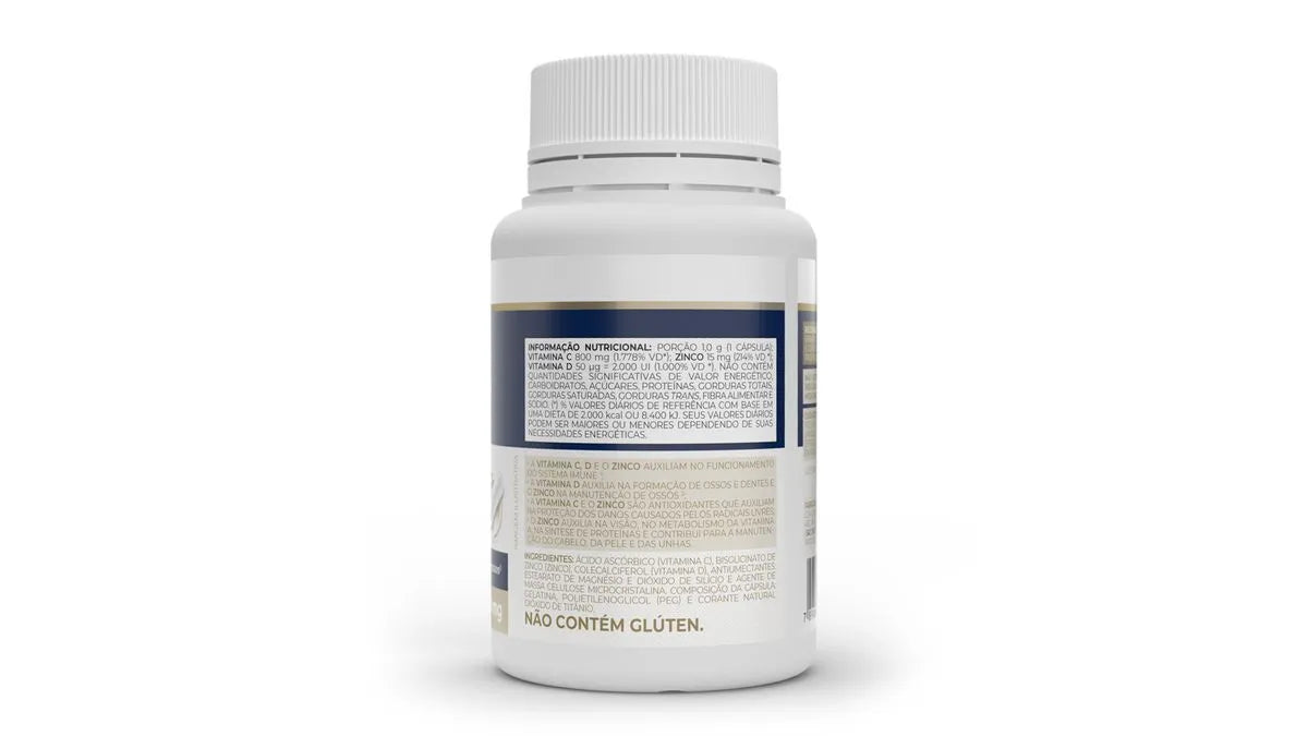 Vita D3 + C + Zinco - 60 Cap - Vitafor